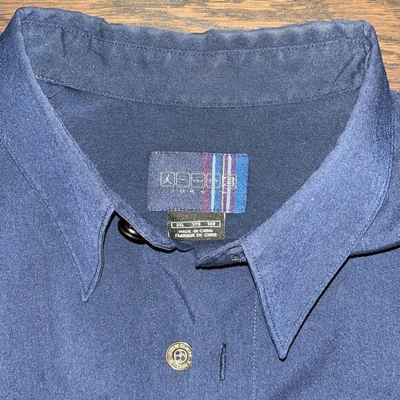 Flight UNC North Carolina Tar Heels Navy Blue Jordan TWO3 Button Down Shirt 3XL - Picture 2 of 9